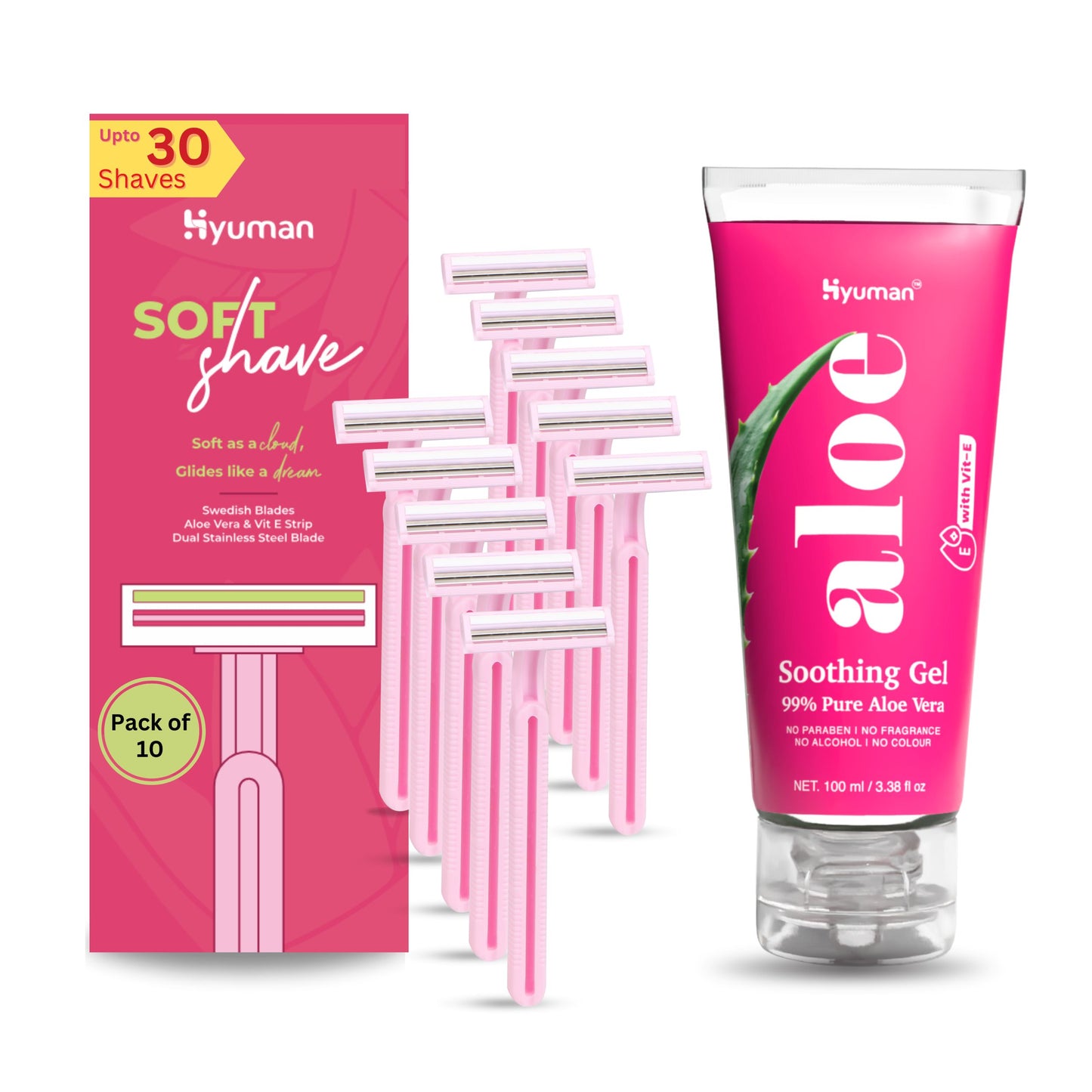 SoftShave Razor + Aloe Gel | Smooth Care