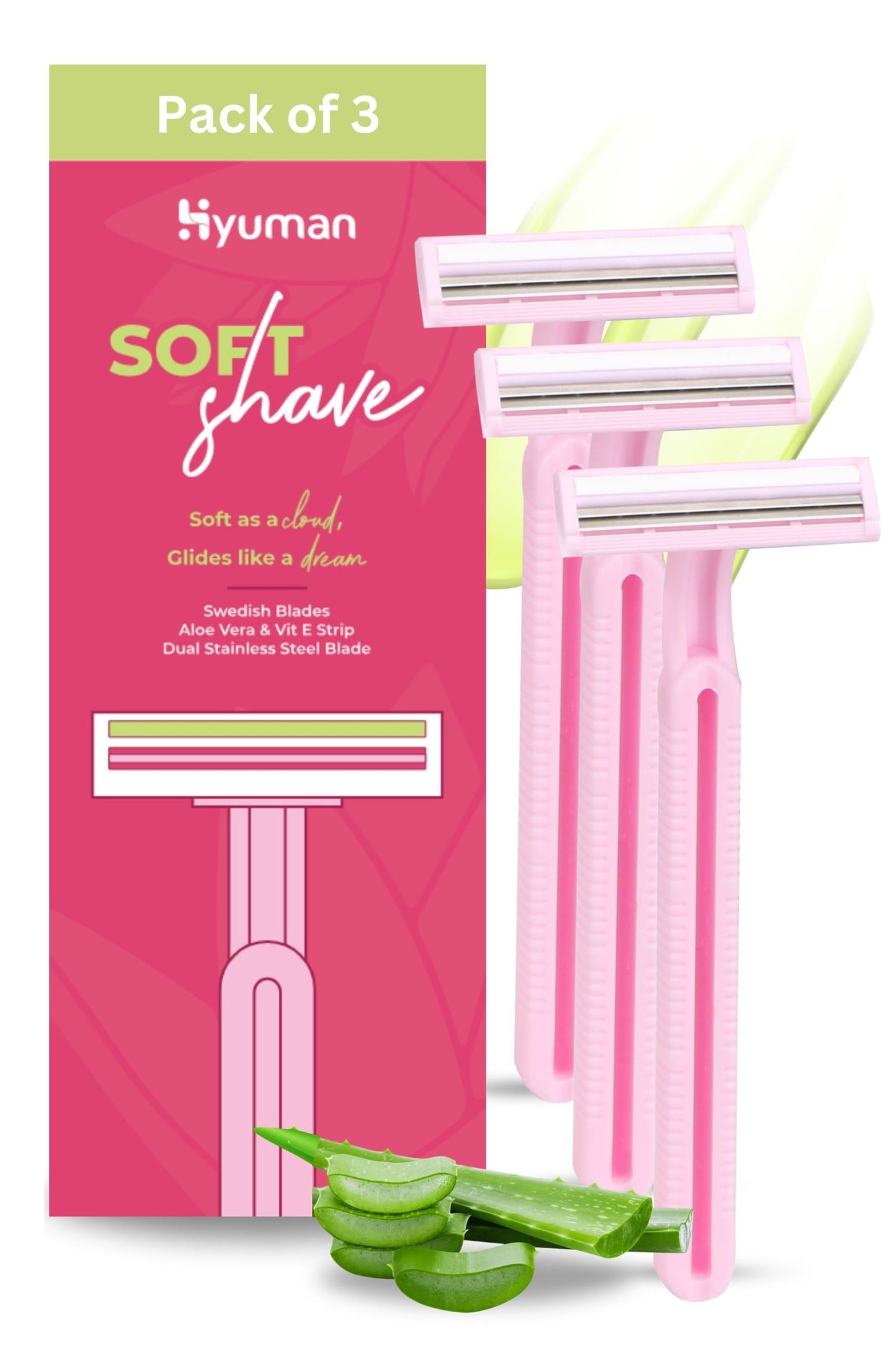 Hyuman SoftShave body shaving Razor for Women