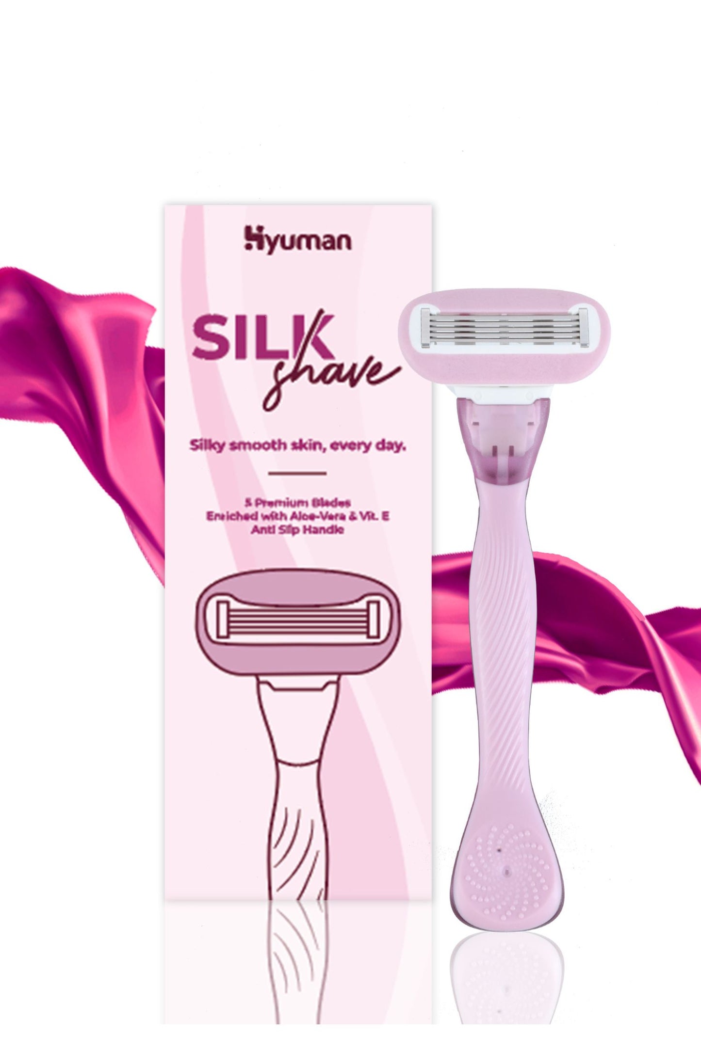 Hyuman SilkShave Body Shaving Razor For Women | 1 Unit