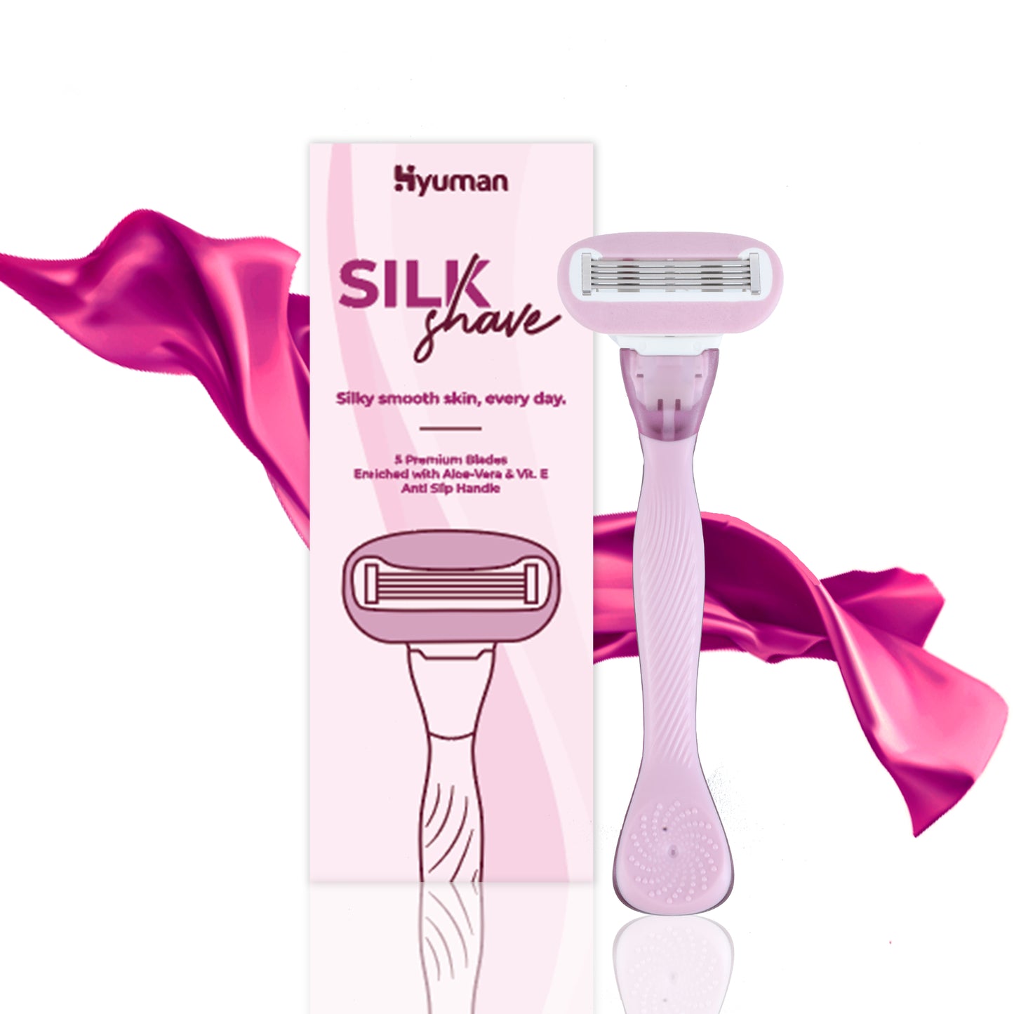 Hyuman SilkShave Body Shaving Razor For Women | 1 Unit