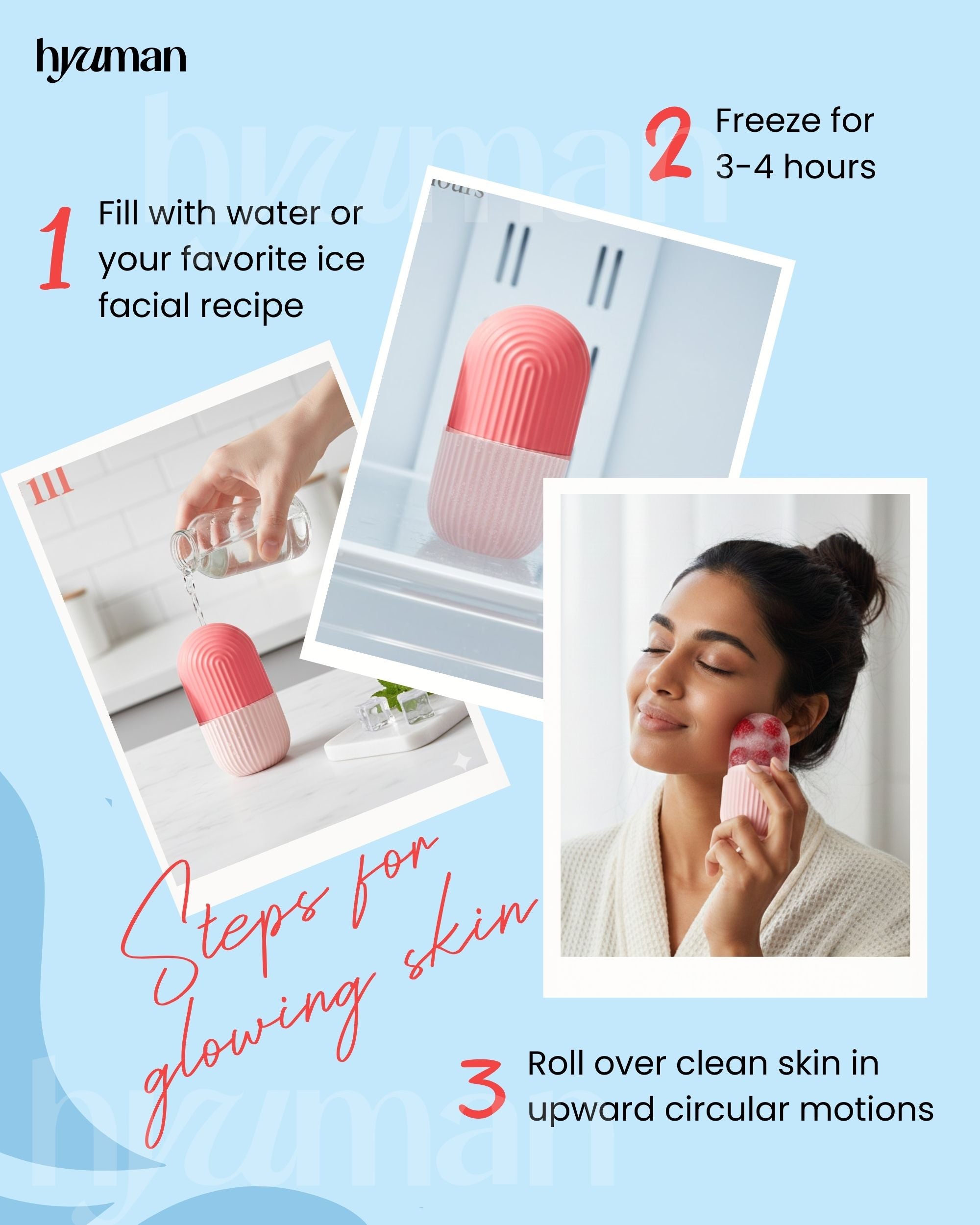 Ice Roller + 2 Face Razor Combo for Smooth Skin