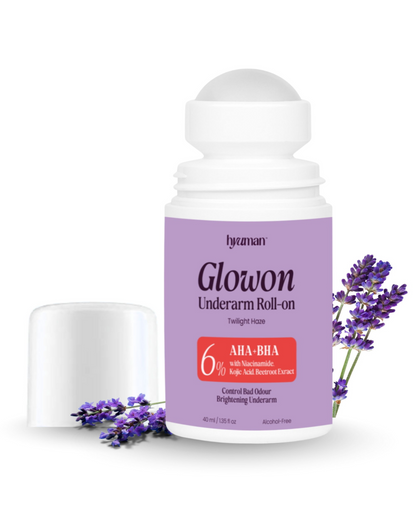 6% AHA BHA with Niacinamide & Kojic Acid , Twilight Haze Fragrance Roll-on For Women 40 ml
