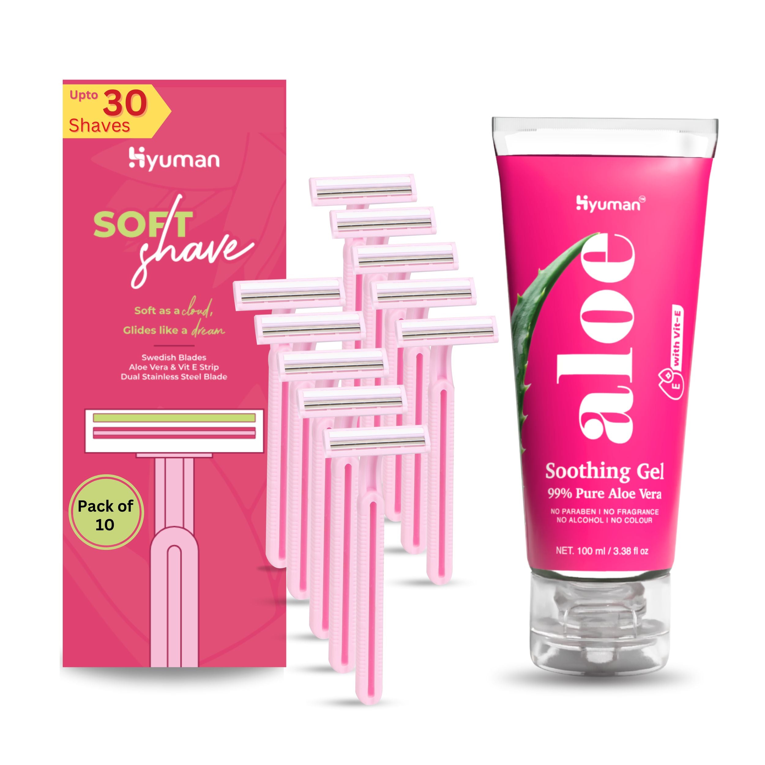 SoftShave Razor + Aloe Gel | Smooth Care