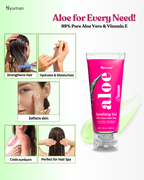 Aloe Vera Gel Vit E | 99% Pure Gel for Skin & Hair