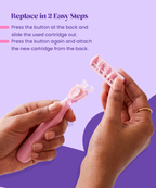 Hyuman Pink Pop Body Razor + 4 Cartridge Refill For Women