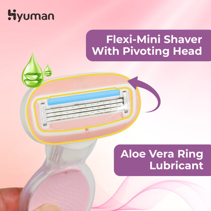 Mini Body Shaving Razor for women|  Aloe vera Infused Shaving | 1 Unit