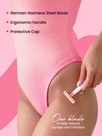 Bikini Razor with Nano Serrated Safety Blade