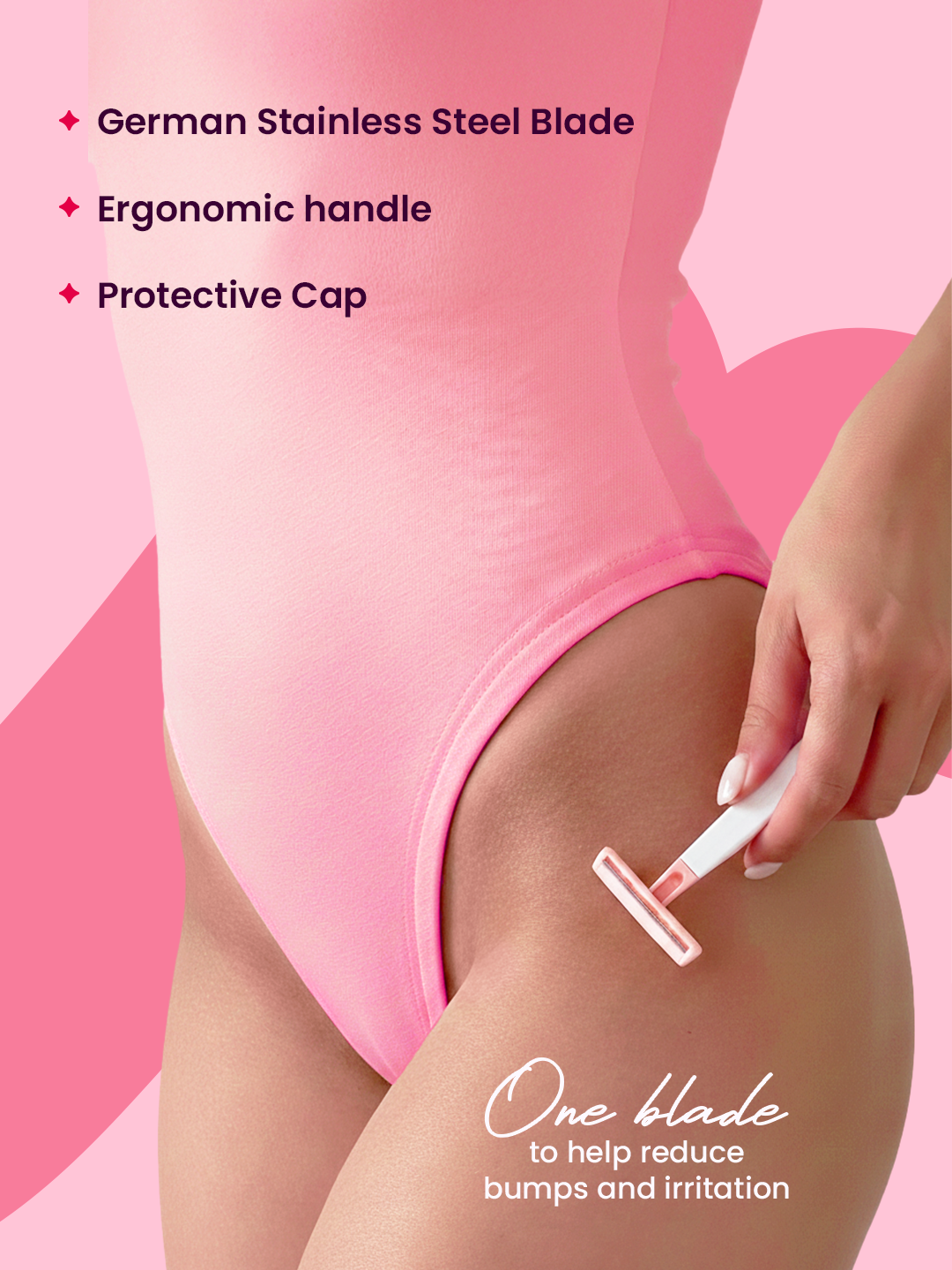 Bikini Razor with Nano Serrated Safety Blade