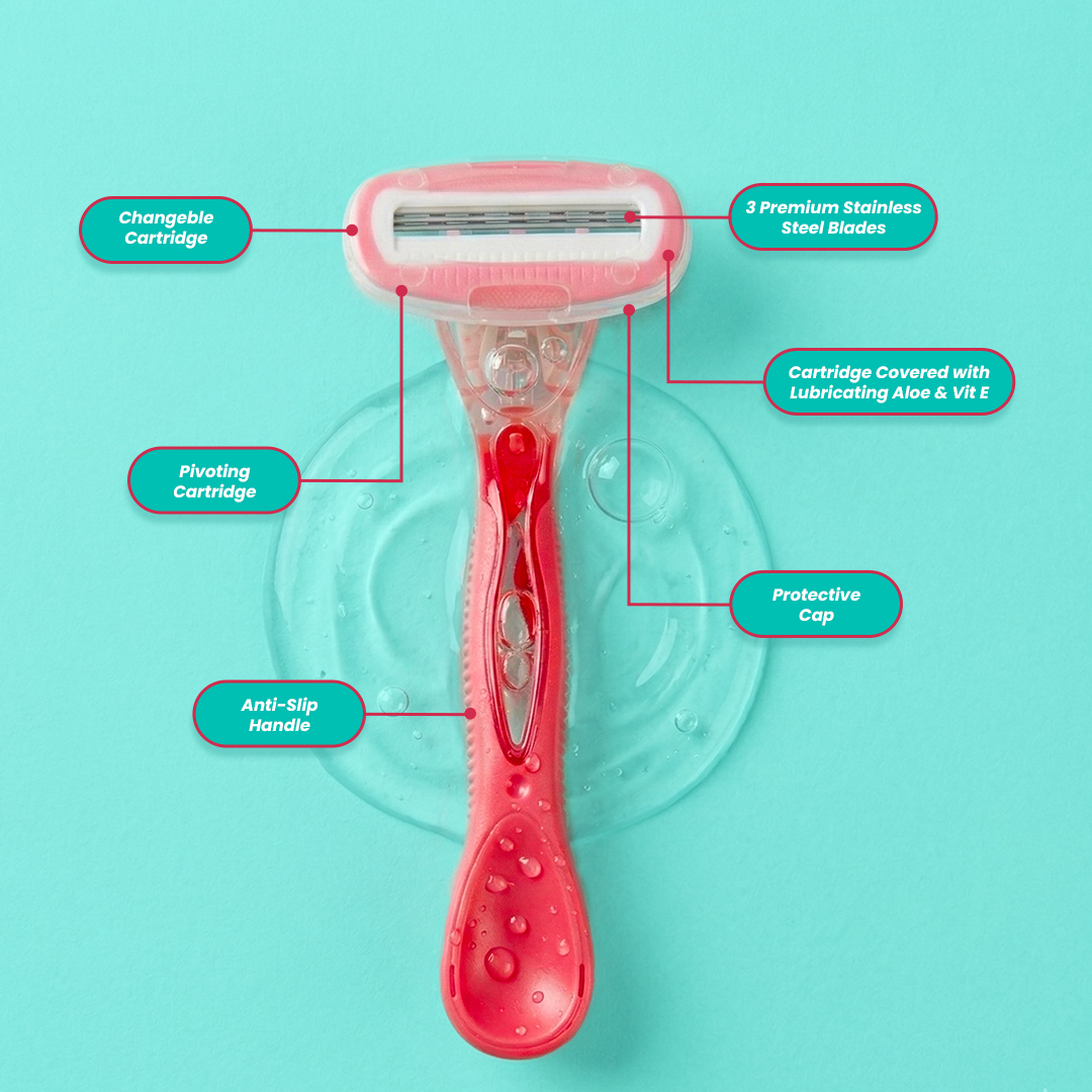 Glide Away 3 Blade Razor for Women
