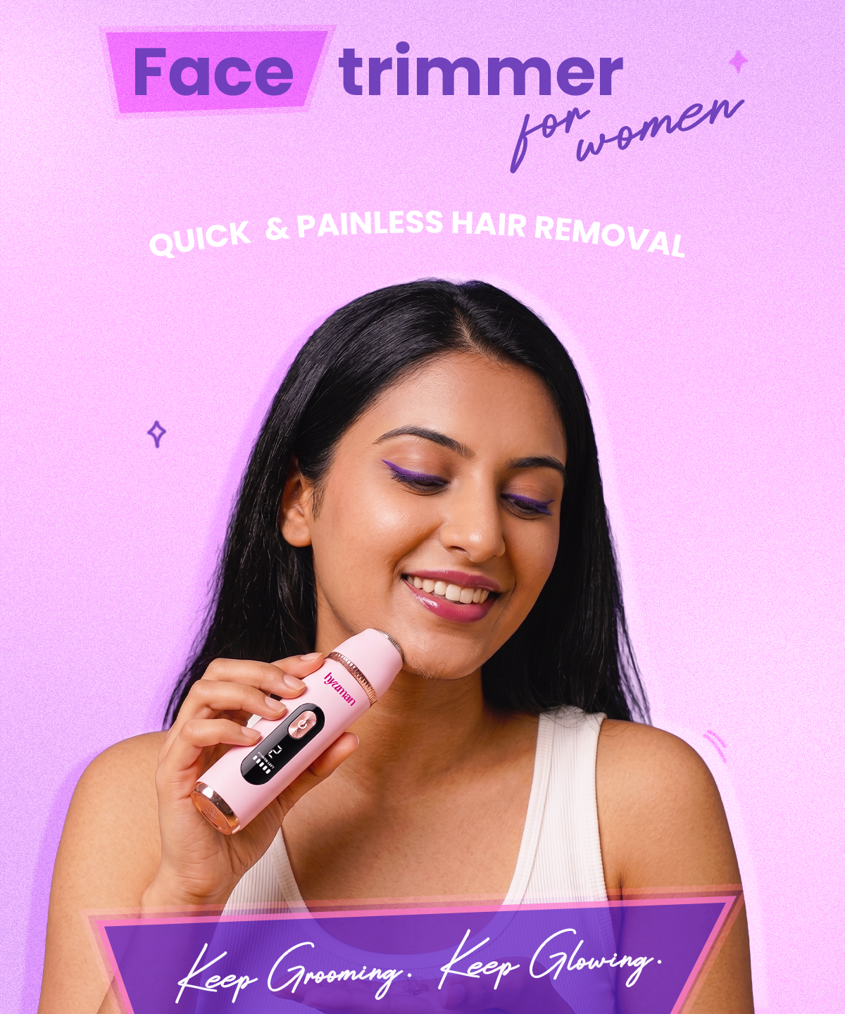 Hyuman GlowFace Facial Trimmer for Women