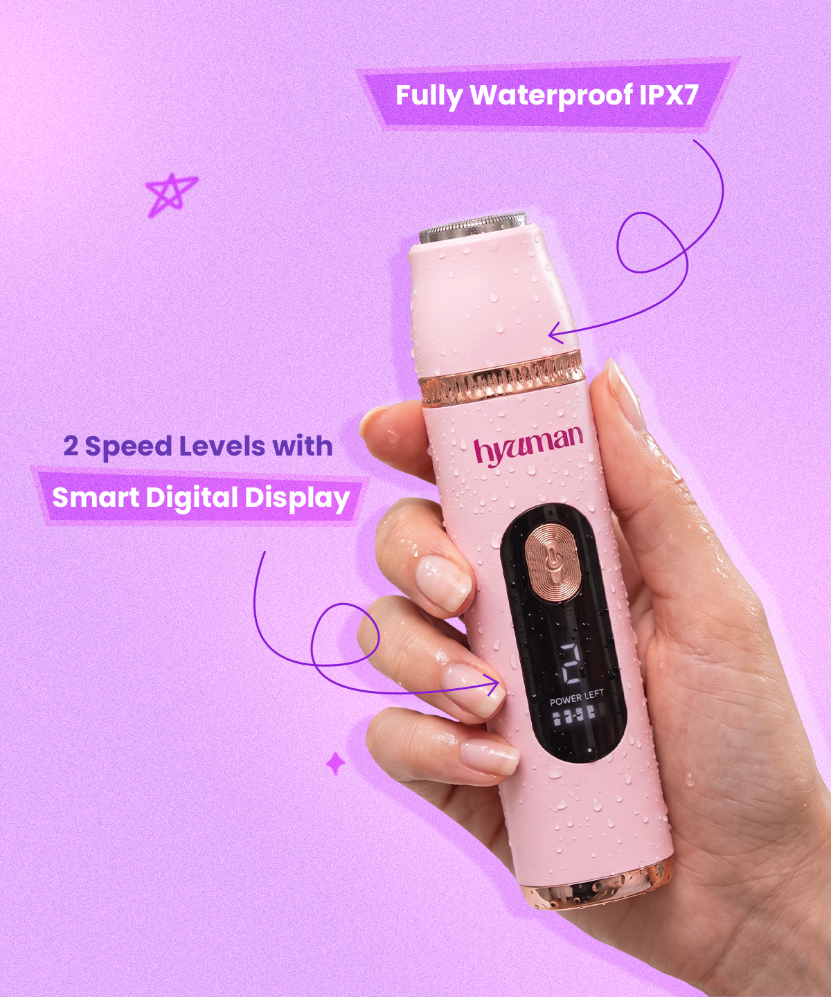 Hyuman GlowFace Facial Trimmer for Women