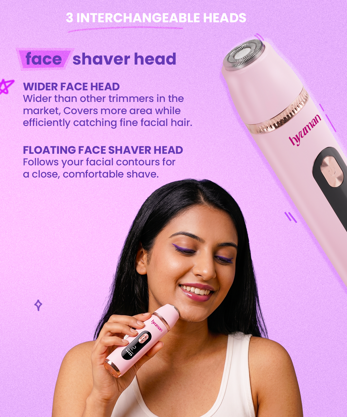 Glowtrim Duo 2-in-1 face & Body Trimmer for women