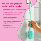 Silicone Back Scrubber Brush | Long Handle Bath Brush