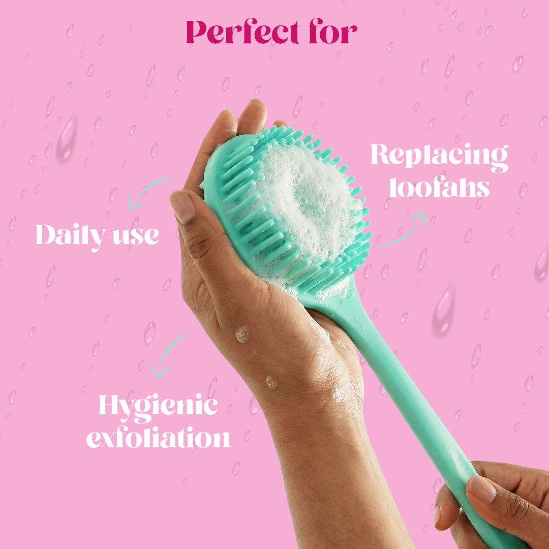 Silicone Back Scrubber Brush | Long Handle Bath Brush