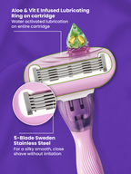SilkShave 5-Blade Razor Cartridge Refills with Aloe