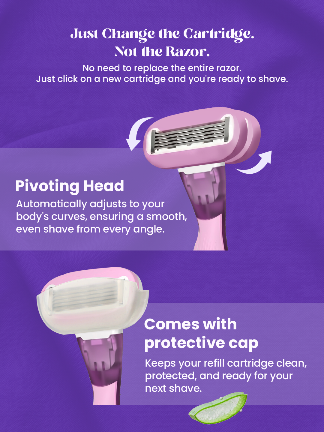 SilkShave 5-Blade Razor Cartridge Refills with Aloe