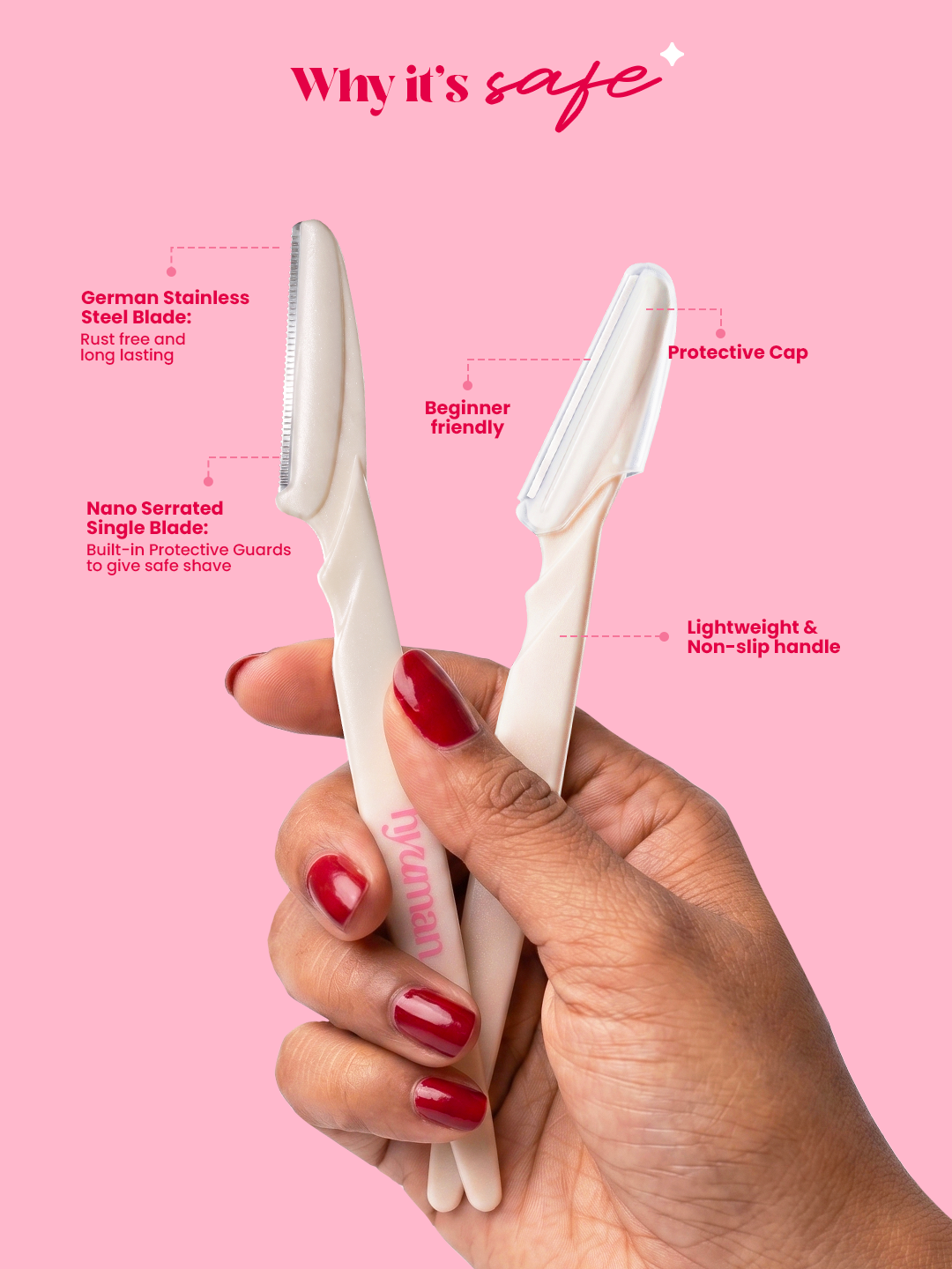 Sleek Face Razor for Women | Facial Hair & Eyebrow Shaver
