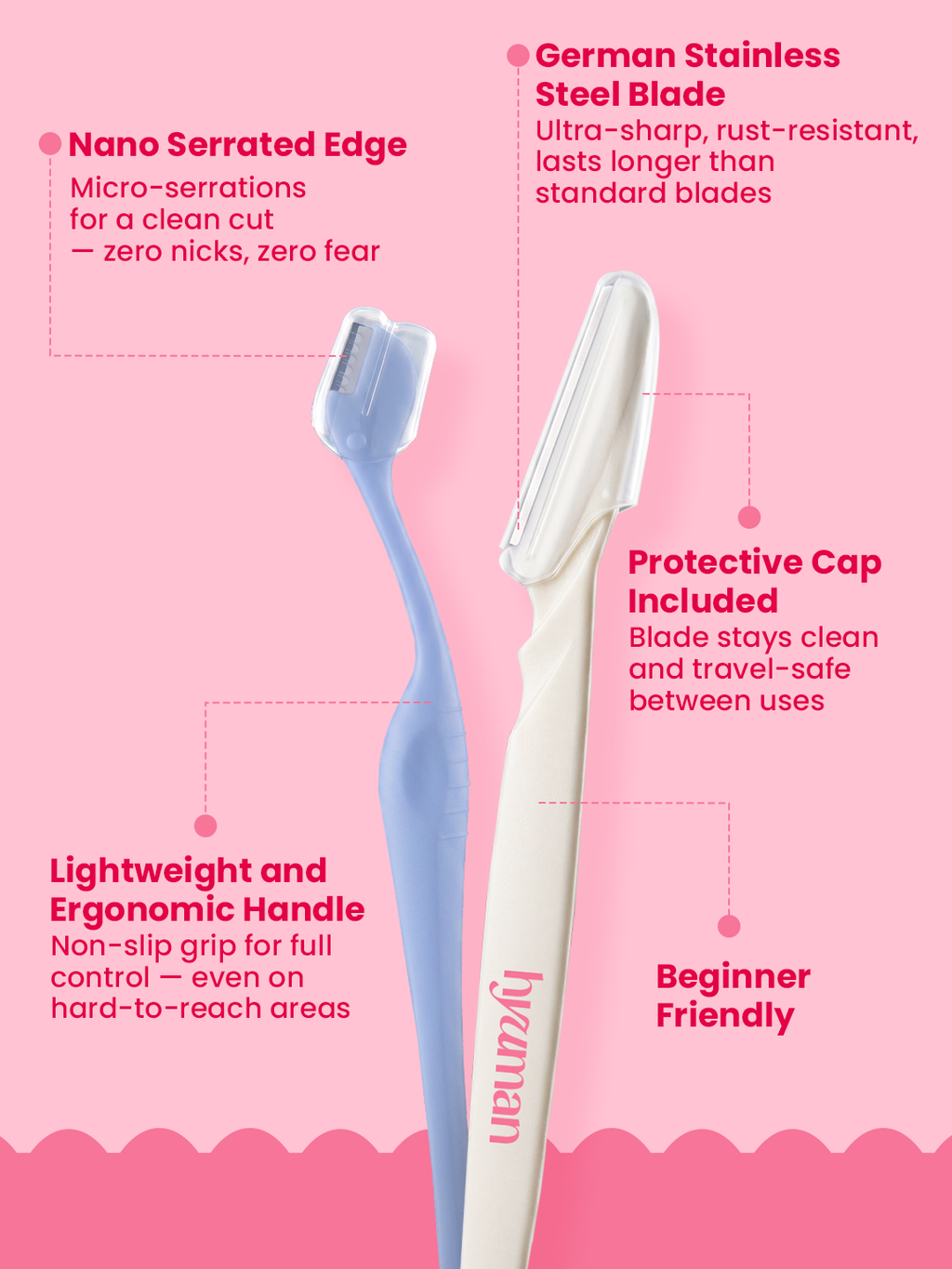 Sleek Facial Shaving Kit for Women | Face & Eyebrow Razor