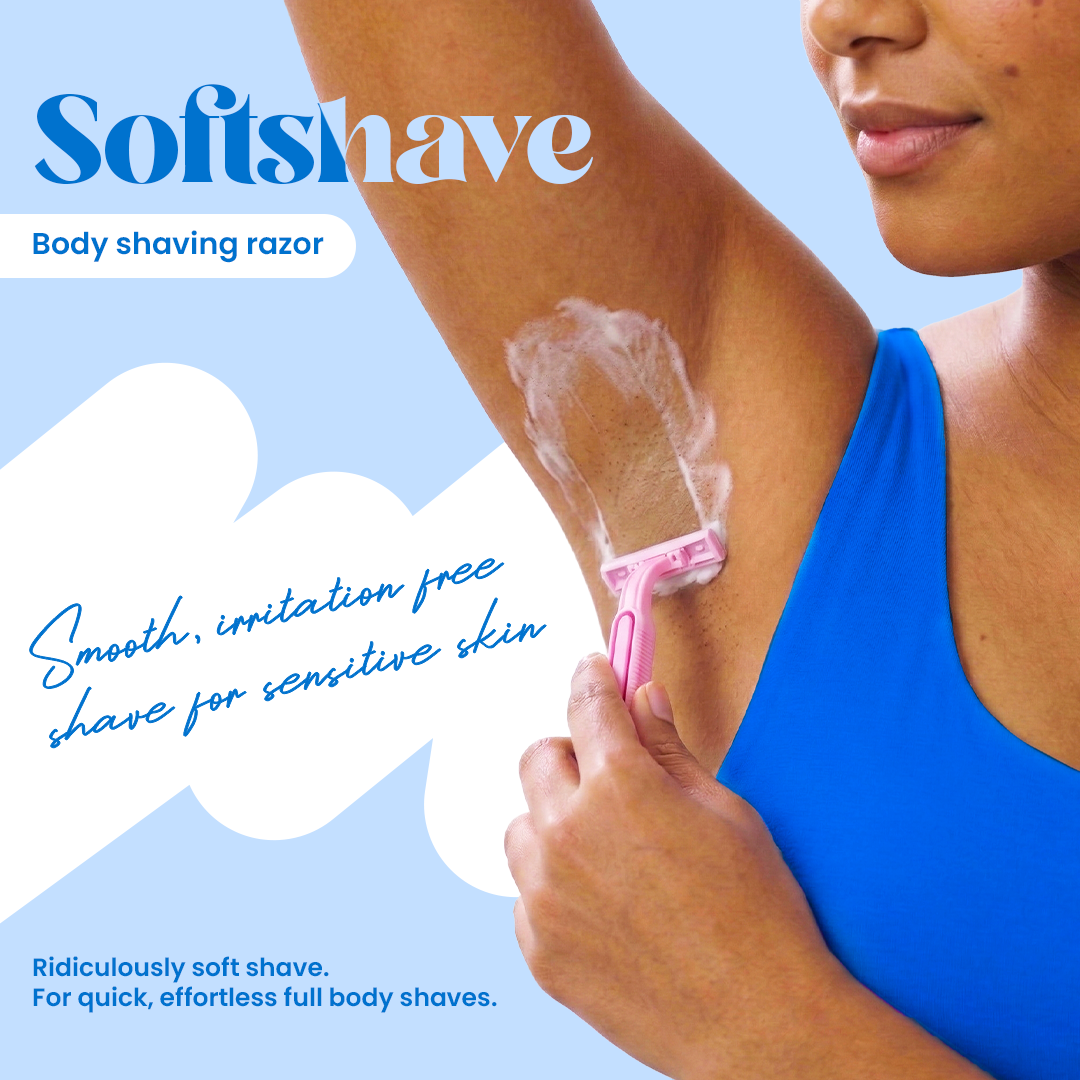 Face Razor + SoftShave Body Razor Pack of 3 for Women