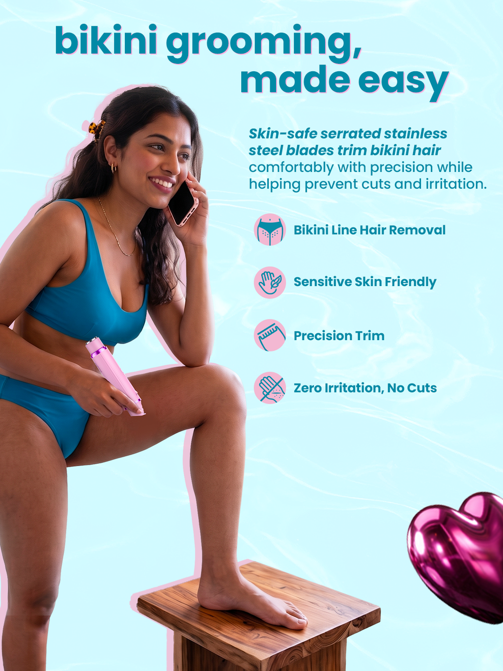 Trimit 2-in-1 face & Bikini Trimmer for women