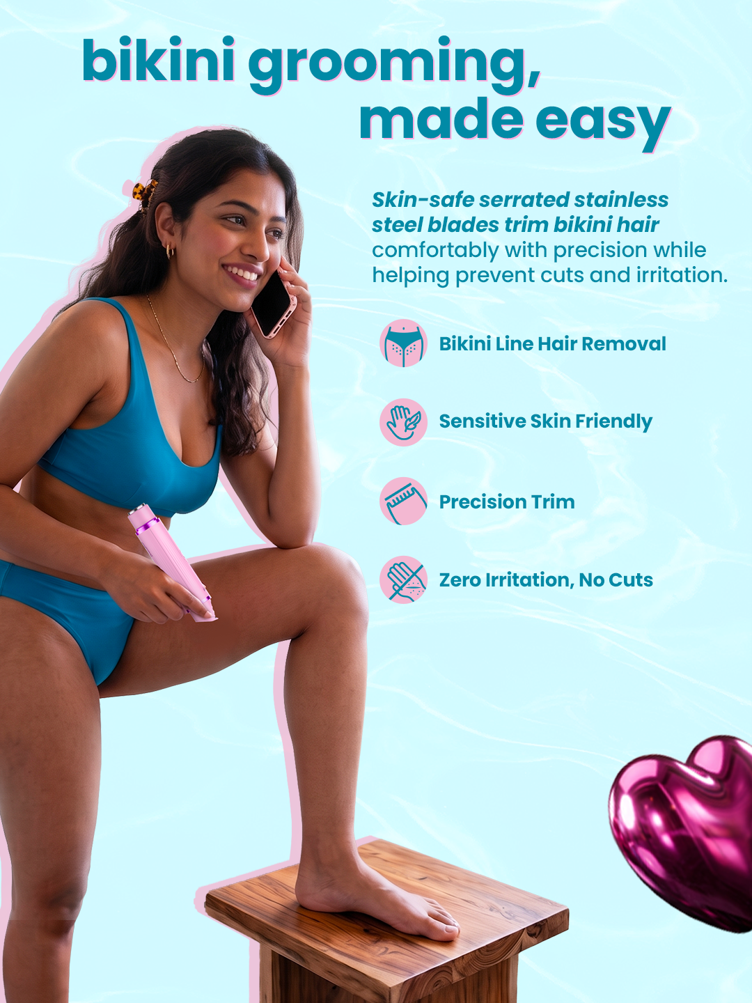 Trimit 2-in-1 face & Bikini Trimmer for women