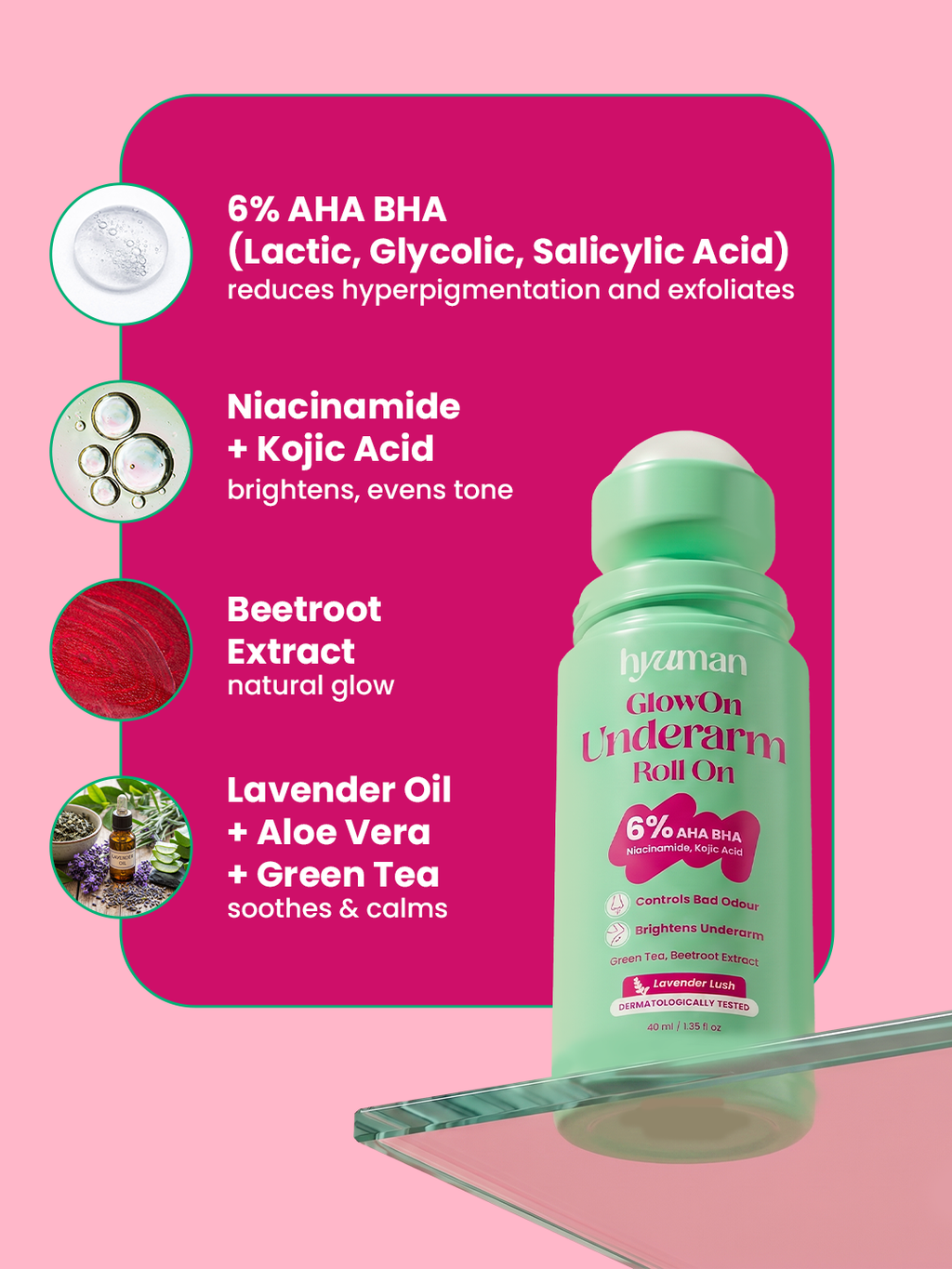 Underarm Roll-On for Brightening & Odour Control