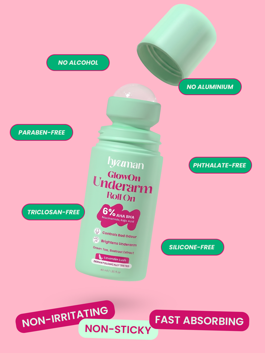 Underarm Roll-On for Brightening & Odour Control