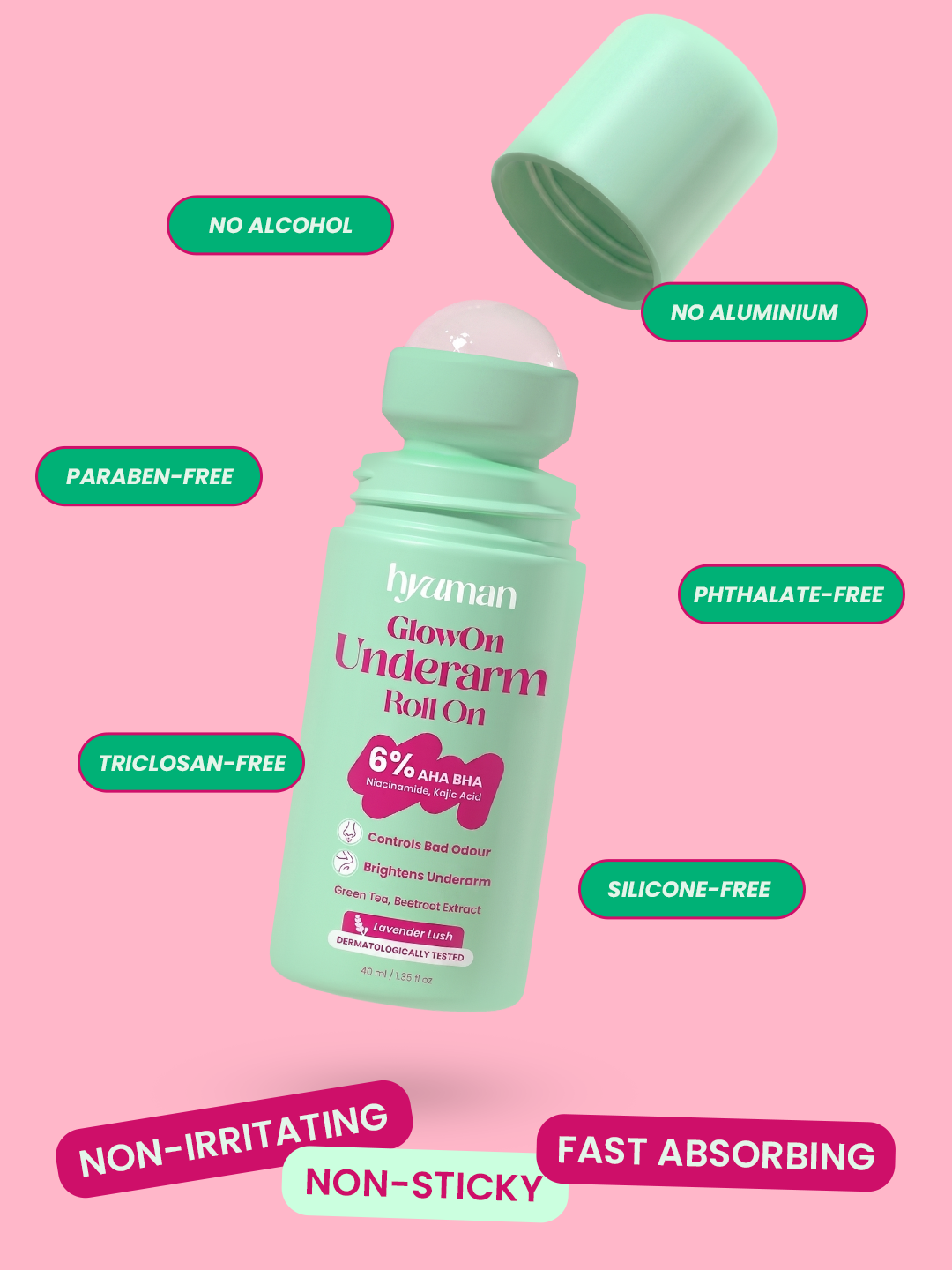 Underarm Roll-On for Brightening & Odour Control