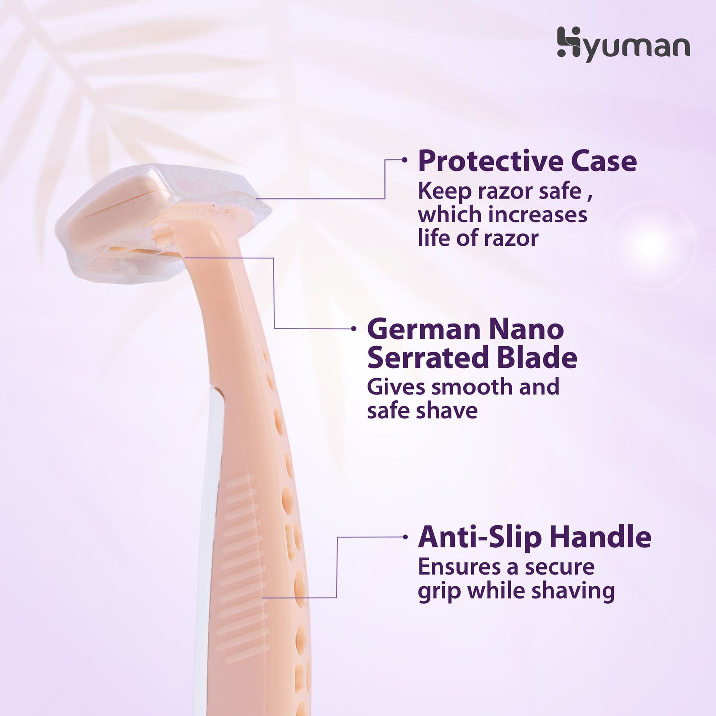 Hyuman Bikini Razors Pack of 2 + Aloe Vera Gel 100 ml