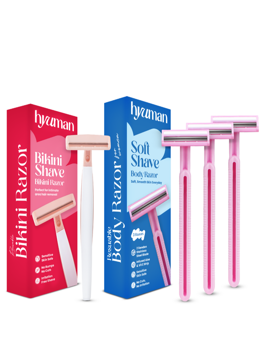 Bikini Razor + SoftShave Razor Pack of 3