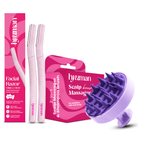 Face Razor + Scalp Massager Grooming Combo