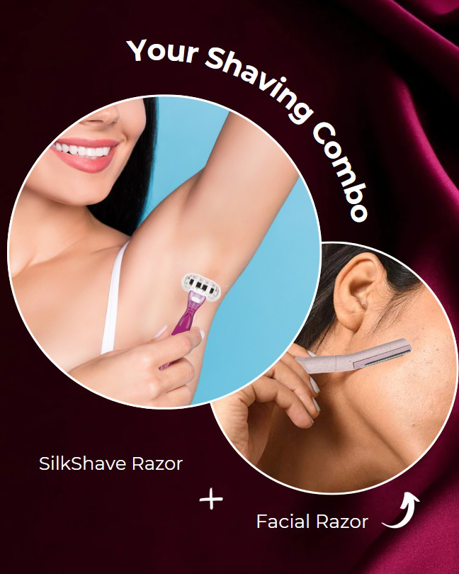 SilkShave Body Razor & Face Razor Combo Pack (Pack of 2)