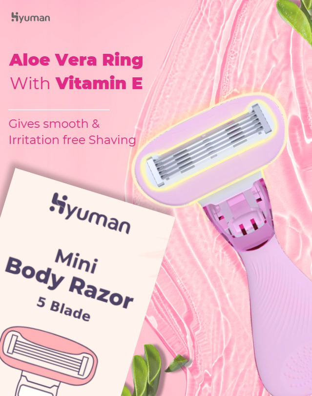 Mini Body Shaving Razor for women|  Aloe vera Infused Shaving | 1 Unit