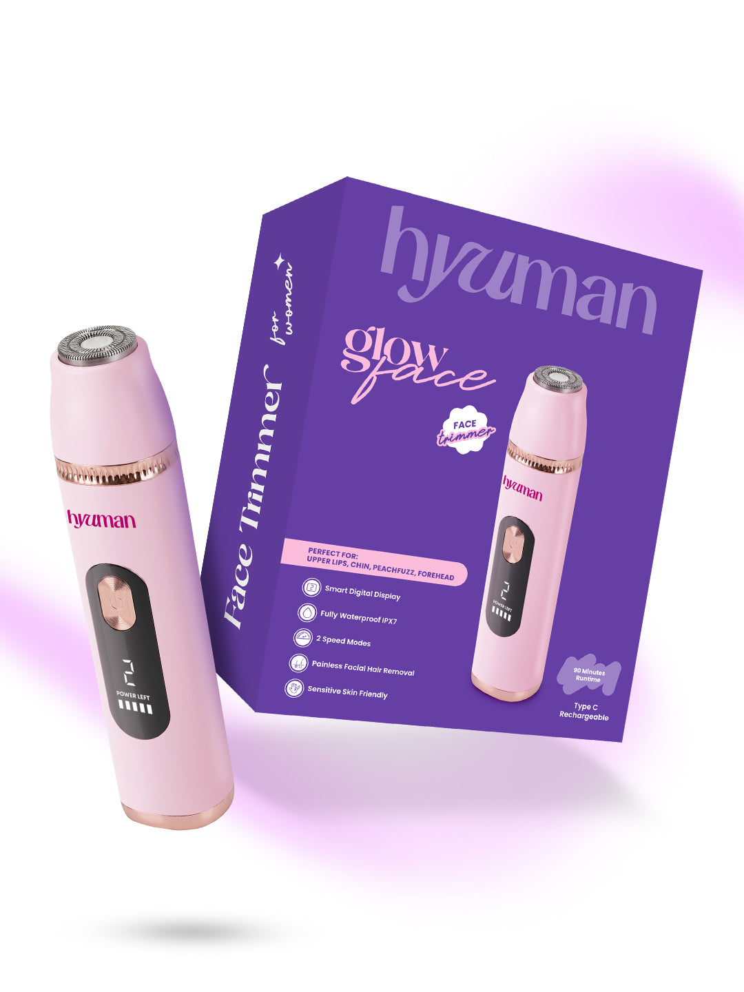 Hyuman GlowFace Facial Trimmer for Women