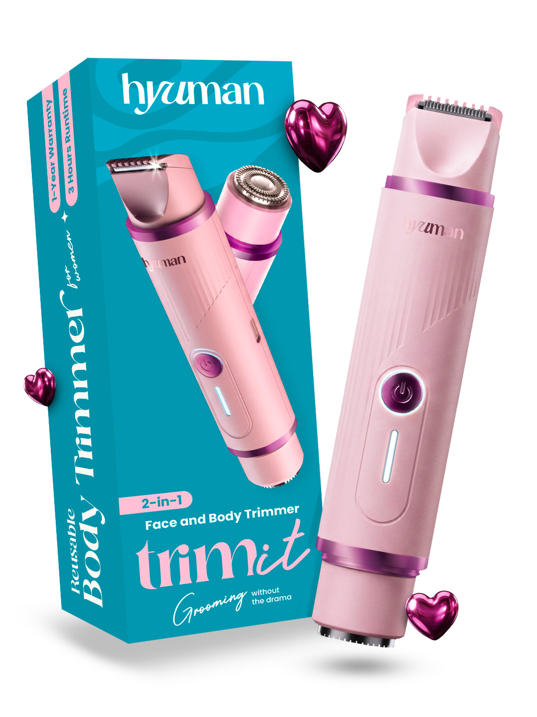 TrimIt 2-in-1 Face & Body Trimmer for Women
