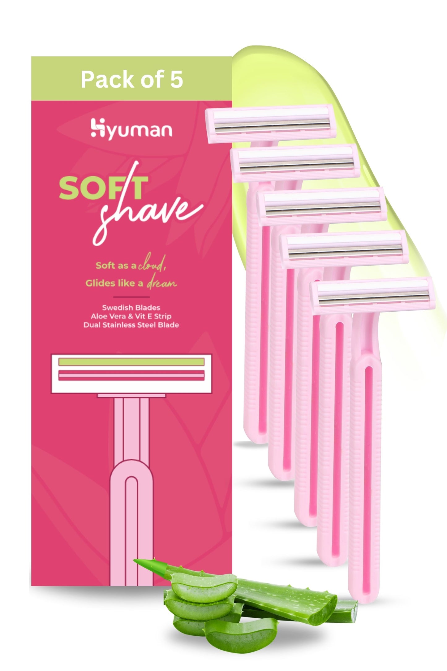 Hyuman SoftShave body shaving Razor for Women