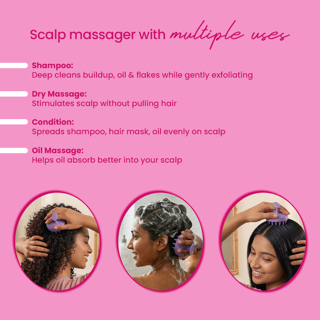2-in-1 Scalp Massager & Shampoo Brush