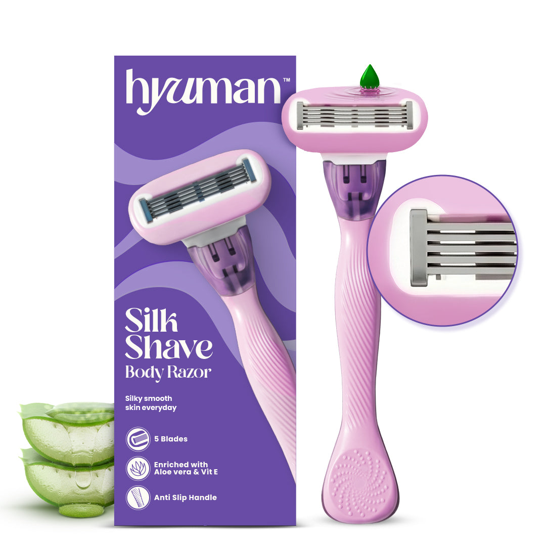 Silkshave Body Razor with 5 Blade Hair Removal Cartridge