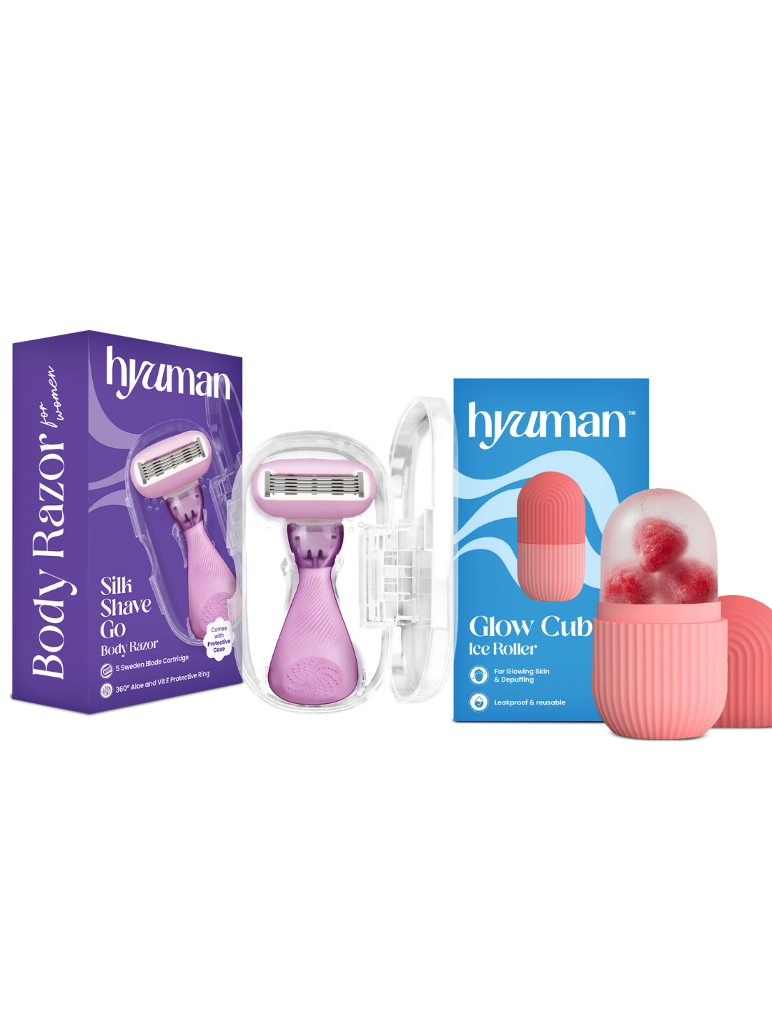 Travel Body Razor Kit With Ice Roller