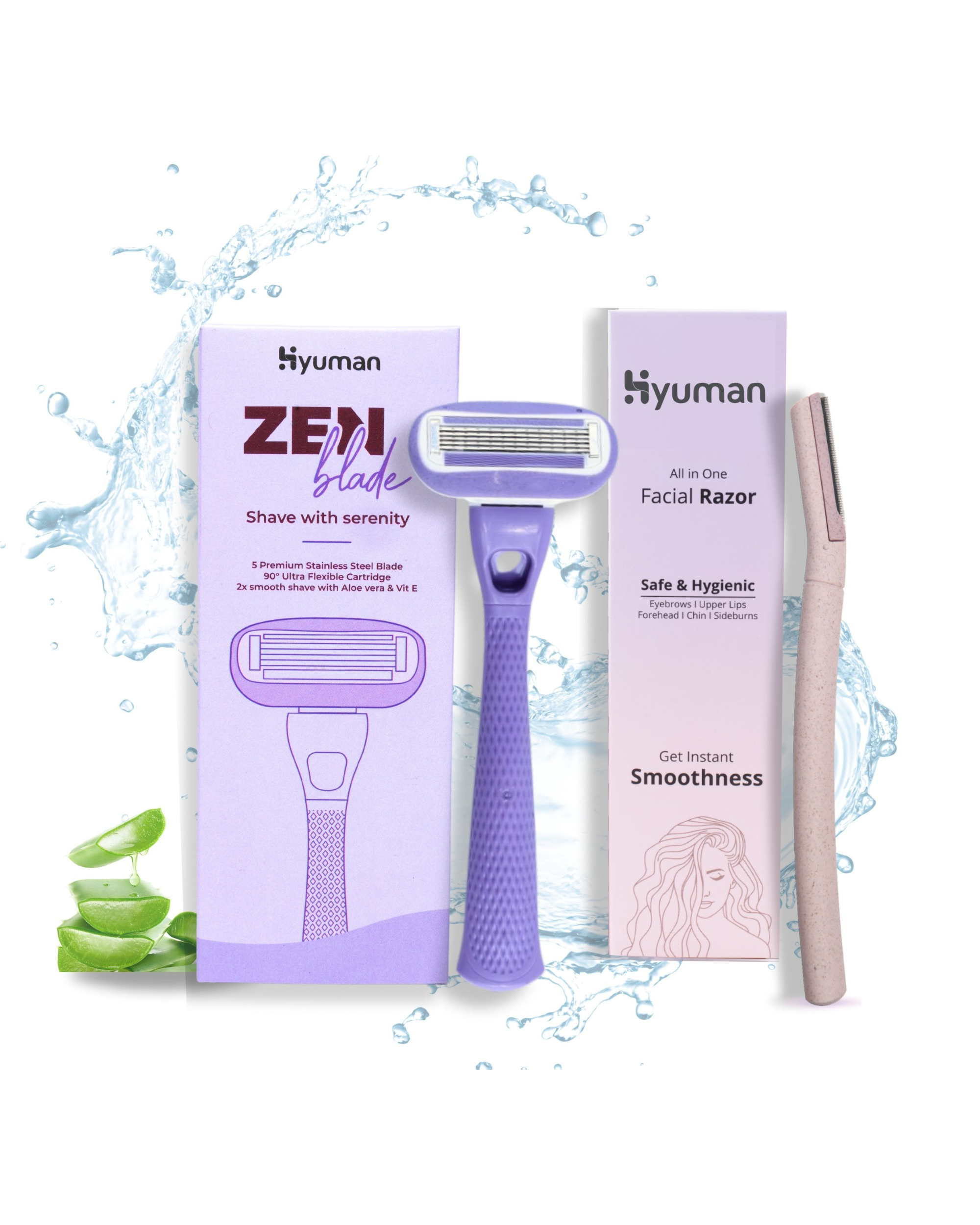 ZenBlade Body Razor + 1 Face Razor for women – Hyuman